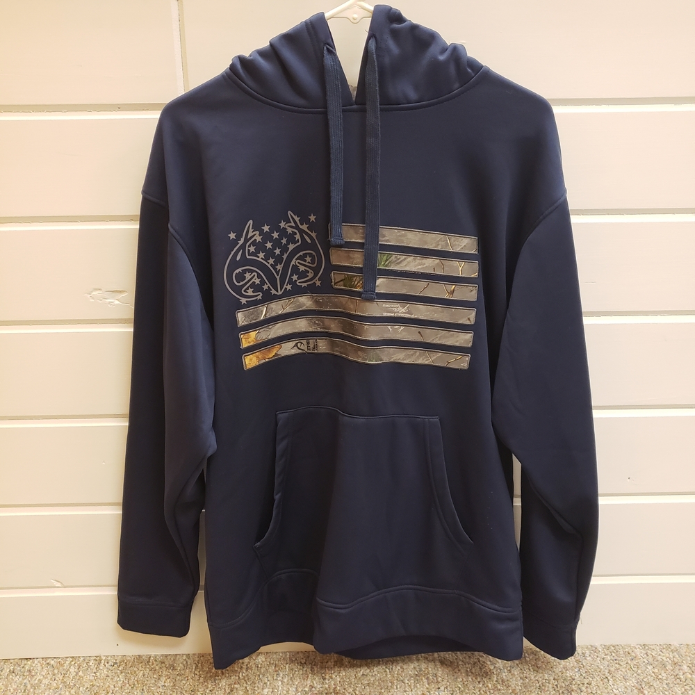 Navy Flag Graphic Hoodie